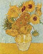 Vase with Twelve Sunflowers, August Vincent Van Gogh